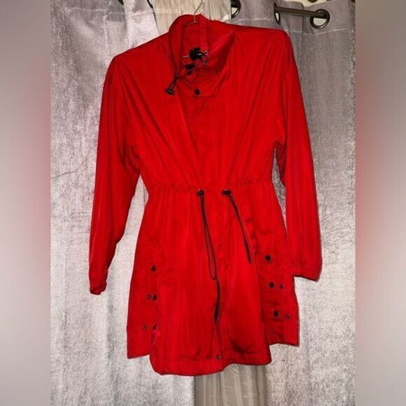 Forever 21 Red Trench Coat Windbreaker Raincoat Jacket - Picture 1 of 7